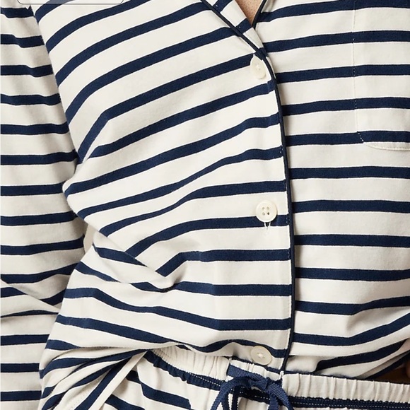 J. Crew Dreamy cotton-blend pajama set in stripe - Picture 2 of 5